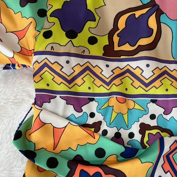 Zara Women's Kimono Robe Style Floral Print Midi Open Front With Tie Size M NWT - Picture 15 of 15